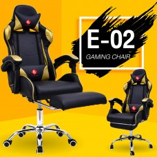 B&G เก้าอี้เล่นเกม เก้าอี้เกมมิ่ง เก้าอี้คอเกม Raching Gaming Chair รุ่น E-02 (Gold)